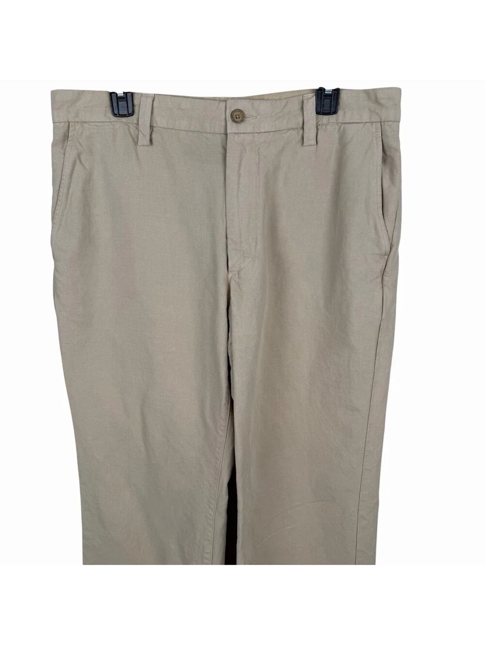 Banana Republic Linen Cotton Blend 78 Chinos Khaki Tan Mens 36x30
